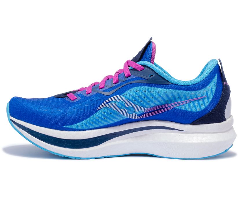 Women's Saucony Endorphin Speed 2 Running Shoes Blue / Pink | Singapore 118FDNM